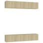 TV-Schränke 4 Stk. Sonoma-Eiche 80x30x30 cm Holzwerkstoff TV-Schränke 4 Stk. Sonoma-Eiche 80x30x30 cm Holzwerkstoff