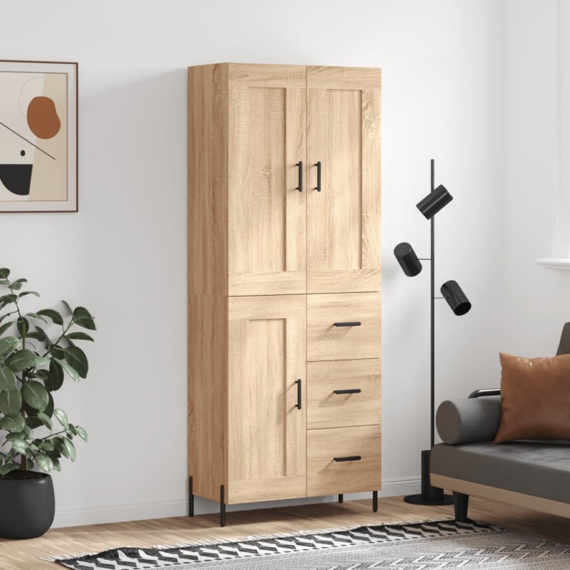 Highboard Sonoma-Eiche 69,5x34x180 cm Holzwerkstoff Highboard Sonoma-Eiche 69,5x34x180 cm Holzwerkstoff