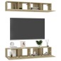 TV-Schränke 4 Stk. Sonoma-Eiche 80x30x30 cm Holzwerkstoff TV-Schränke 4 Stk. Sonoma-Eiche 80x30x30 cm Holzwerkstoff