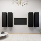 TV-Schränke 4 Stk. Schwarz 30,5x30x110 cm Holzwerkstoff TV-Schränke 4 Stk. Schwarz 30,5x30x110 cm Holzwerkstoff