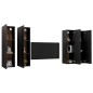 TV-Schränke 4 Stk. Schwarz 30,5x30x110 cm Holzwerkstoff TV-Schränke 4 Stk. Schwarz 30,5x30x110 cm Holzwerkstoff