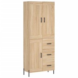 Highboard Sonoma-Eiche 69,5x34x180 cm Holzwerkstoff