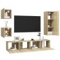 vidaXL 5-tlg. TV-Schrank-Sets Sonoma-Eiche Holzwerkstoff vidaXL 5-tlg. TV-Schrank-Sets Sonoma-Eiche Holzwerkstoff