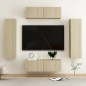 4-tlg. TV-Schrank-Set Sonoma-Eiche Holzwerkstoff 4-tlg. TV-Schrank-Set Sonoma-Eiche Holzwerkstoff