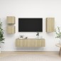 5-tlg. TV-Schrank-Set Sonoma-Eiche Holzwerkstoff 5-tlg. TV-Schrank-Set Sonoma-Eiche Holzwerkstoff