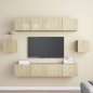 6-tlg. TV-Schrank-Set Sonoma-Eiche Holzwerkstoff 6-tlg. TV-Schrank-Set Sonoma-Eiche Holzwerkstoff