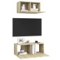 2-tlg. TV-Schrank-Set Sonoma-Eiche Holzwerkstoff 2-tlg. TV-Schrank-Set Sonoma-Eiche Holzwerkstoff