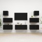 vidaXL 7-tlg. TV-Schrank-Set Schwarz Holzwerkstoff vidaXL 7-tlg. TV-Schrank-Set Schwarz Holzwerkstoff