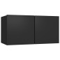 vidaXL 7-tlg. TV-Schrank-Set Schwarz Holzwerkstoff vidaXL 7-tlg. TV-Schrank-Set Schwarz Holzwerkstoff