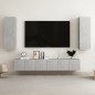 5-tlg. TV-Schrank-Set Betongrau Holzwerkstoff 5-tlg. TV-Schrank-Set Betongrau Holzwerkstoff