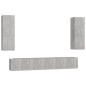 5-tlg. TV-Schrank-Set Betongrau Holzwerkstoff 5-tlg. TV-Schrank-Set Betongrau Holzwerkstoff