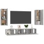 5-tlg. TV-Schrank-Set Betongrau Holzwerkstoff 5-tlg. TV-Schrank-Set Betongrau Holzwerkstoff