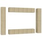 10-tlg. TV-Schrank-Set Sonoma-Eiche Holzwerkstoff