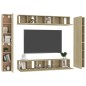 10-tlg. TV-Schrank-Set Sonoma-Eiche Holzwerkstoff
