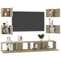 vidaXL 6-tlg. TV-Schrank-Set Sonoma-Eiche Holzwerkstoff vidaXL 6-tlg. TV-Schrank-Set Sonoma-Eiche Holzwerkstoff