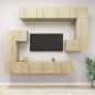 8-tlg. TV-Schrank-Set Sonoma-Eiche Holzwerkstoff 8-tlg. TV-Schrank-Set Sonoma-Eiche Holzwerkstoff
