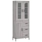 vidaXL Highboard Grau Sonoma 69,5x34x180 cm Holzwerkstoff vidaXL Highboard Grau Sonoma 69,5x34x180 cm Holzwerkstoff