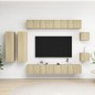 8-tlg. TV-Schrank-Set Sonoma-Eiche Holzwerkstoff 8-tlg. TV-Schrank-Set Sonoma-Eiche Holzwerkstoff