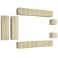 8-tlg. TV-Schrank-Set Sonoma-Eiche Holzwerkstoff 8-tlg. TV-Schrank-Set Sonoma-Eiche Holzwerkstoff