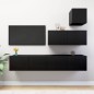 vidaXL 4-tlg. TV-Schrank-Set Schwarz Holzwerkstoff vidaXL 4-tlg. TV-Schrank-Set Schwarz Holzwerkstoff