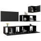 vidaXL 4-tlg. TV-Schrank-Set Schwarz Holzwerkstoff vidaXL 4-tlg. TV-Schrank-Set Schwarz Holzwerkstoff