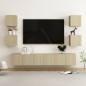 7-tlg. TV-Schrank-Set Sonoma-Eiche Holzwerkstoff 7-tlg. TV-Schrank-Set Sonoma-Eiche Holzwerkstoff