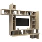 vidaXL 9-tlg. TV-Schrank-Set Sonoma-Eiche Holzwerkstoff vidaXL 9-tlg. TV-Schrank-Set Sonoma-Eiche Holzwerkstoff