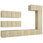 vidaXL 7-tlg. TV-Schrank-Set Sonoma-Eiche Holzwerkstoff vidaXL 7-tlg. TV-Schrank-Set Sonoma-Eiche Holzwerkstoff