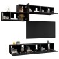 vidaXL 7-tlg. TV-Schrank-Set Schwarz Holzwerkstoff vidaXL 7-tlg. TV-Schrank-Set Schwarz Holzwerkstoff