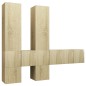 7-tlg. TV-Schrank-Set Sonoma-Eiche Holzwerkstoff 7-tlg. TV-Schrank-Set Sonoma-Eiche Holzwerkstoff
