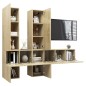 7-tlg. TV-Schrank-Set Sonoma-Eiche Holzwerkstoff 7-tlg. TV-Schrank-Set Sonoma-Eiche Holzwerkstoff