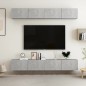 TV-Schränke 4 Stk. Betongrau 100x30x30 cm Holzwerkstoff TV-Schränke 4 Stk. Betongrau 100x30x30 cm Holzwerkstoff