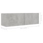 TV-Schränke 4 Stk. Betongrau 100x30x30 cm Holzwerkstoff TV-Schränke 4 Stk. Betongrau 100x30x30 cm Holzwerkstoff