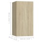 TV-Schränke 4 Stk. Sonoma-Eiche 30,5x30x60 cm Holzwerkstoff TV-Schränke 4 Stk. Sonoma-Eiche 30,5x30x60 cm Holzwerkstoff