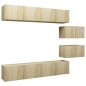 vidaXL 6-tlg. TV-Schrank-Set Sonoma-Eiche Holzwerkstoff vidaXL 6-tlg. TV-Schrank-Set Sonoma-Eiche Holzwerkstoff