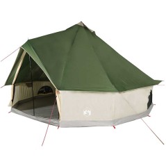 vidaXL Tipi-Familienzelt 12 Personen Grün Wasserdicht