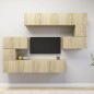 8-tlg. TV-Schrank-Set Sonoma-Eiche Holzwerkstoff 8-tlg. TV-Schrank-Set Sonoma-Eiche Holzwerkstoff