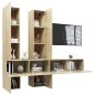 6-tlg. TV-Schrank-Set Sonoma-Eiche Holzwerkstoff 6-tlg. TV-Schrank-Set Sonoma-Eiche Holzwerkstoff
