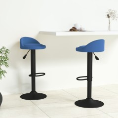 vidaXL Barhocker 2 Stk. Blau Samt 
