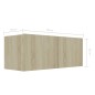 8-tlg. TV-Schrank-Set Sonoma-Eiche Holzwerkstoff 8-tlg. TV-Schrank-Set Sonoma-Eiche Holzwerkstoff