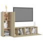 3-tlg. TV-Schrank-Set Sonoma-Eiche Holzwerkstoff 3-tlg. TV-Schrank-Set Sonoma-Eiche Holzwerkstoff