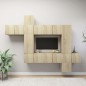 10-tlg. TV-Schrank-Set Sonoma-Eiche Holzwerkstoff 10-tlg. TV-Schrank-Set Sonoma-Eiche Holzwerkstoff
