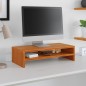 vidaXL Monitorständer Wachsbraun 50x24x13 cm Massivholz Kiefer