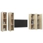 TV-Schränke 4 Stk. Sonoma-Eiche 30,5x30x110 cm Holzwerkstoff TV-Schränke 4 Stk. Sonoma-Eiche 30,5x30x110 cm Holzwerkstoff