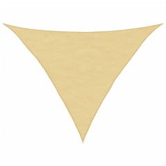 vidaXL Sonnensegel Sandfarbe 3,5x3,5x4,9 m 100% Polyester Oxford