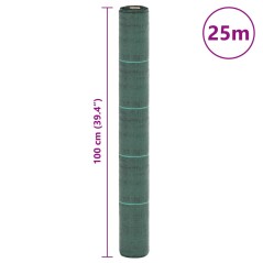 vidaXL Unkrautvlies Grün 1x25 m PP