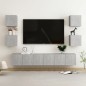 vidaXL 7-tlg. TV-Schrank-Set Betongrau Holzwerkstoff vidaXL 7-tlg. TV-Schrank-Set Betongrau Holzwerkstoff