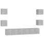 vidaXL 7-tlg. TV-Schrank-Set Betongrau Holzwerkstoff vidaXL 7-tlg. TV-Schrank-Set Betongrau Holzwerkstoff