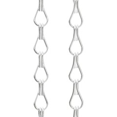 vidaXL Türvorhang aus Ketten 90x212 cm Aluminium