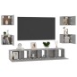 vidaXL 7-tlg. TV-Schrank-Set Betongrau Holzwerkstoff vidaXL 7-tlg. TV-Schrank-Set Betongrau Holzwerkstoff